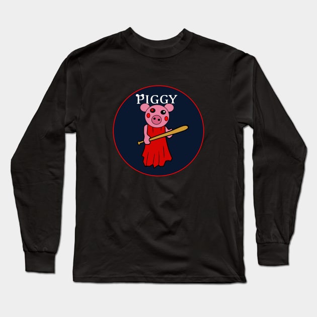 Piggy Long Sleeve T-Shirt by FreeKidsArt